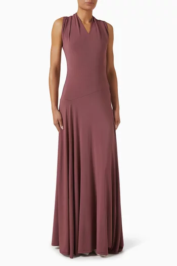 Vina Maxi Dress in Crepe