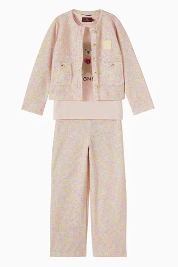 Wide-leg Pants in Knitted Fabric