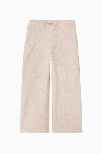 Wide-leg Pants in Knitted Fabric