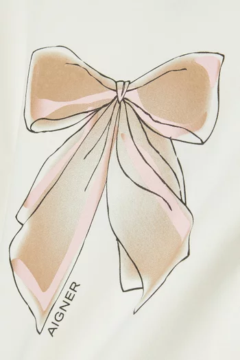 Logo Bow Graphic T-shirt in Cotton-jersey