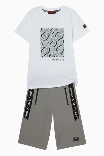 Graphic Logo T-shirt in Cotton