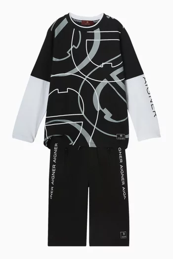 شورت برمودا بشعار الماركة قطن