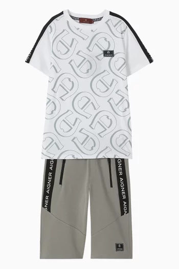 Logo Print T-shirt in Cotton