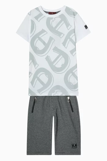 Bermuda Shorts in Interlock Jacquard Fabric