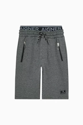 Bermuda Shorts in Interlock Jacquard Fabric