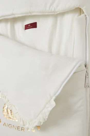 Ruffle Foil Logo Baby Nest in Cotton