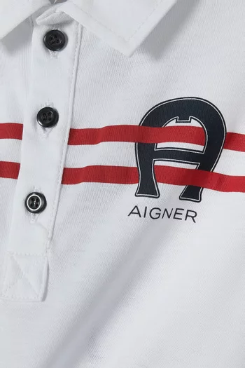 تي شيرت بولو بشعار الماركة قطن