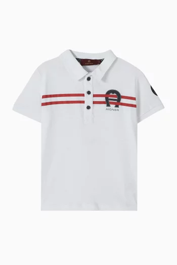 تي شيرت بولو بشعار الماركة قطن