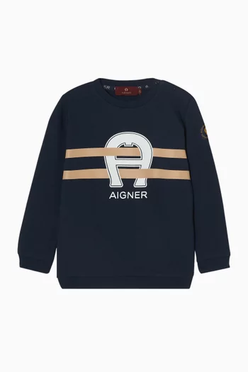 Graphic Logo Sweatshirt in Cotton