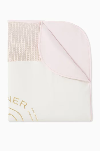 Logo Print Blanket in Cotton