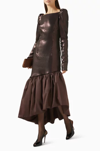 Astral Dreams Embellished Dress in Wool