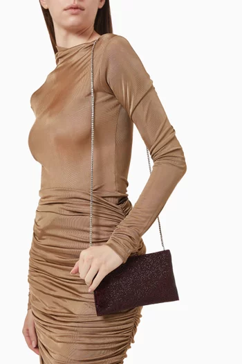 كلاتش يور بست فريند لا بتيت قماش شبكي مرصع بكريستال