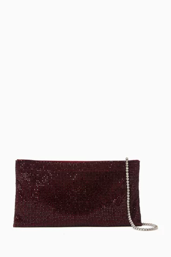 كلاتش يور بست فريند لا بتيت قماش شبكي مرصع بكريستال