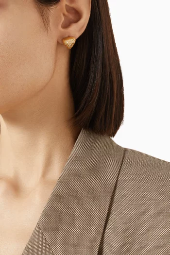 Triangle Cushion Earrings in 18kt Gold-plated Brass