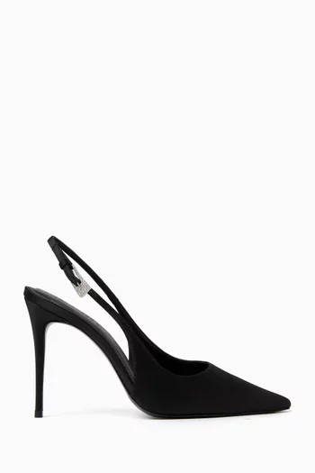 Branca 100 Slingback Pumps in Satin