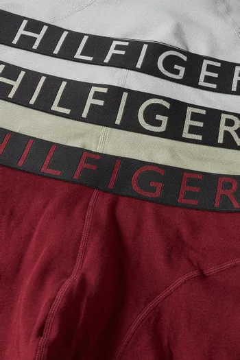 Logo Trunks in Stretch Cotton, Set of 3