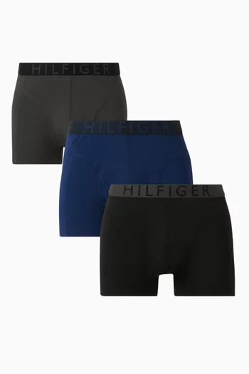 Logo-waistband Trunks, Set of 3