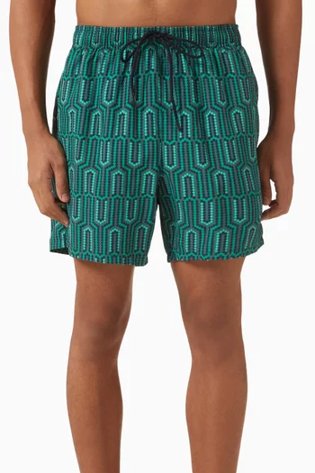 Printed Medium Swim Shorts