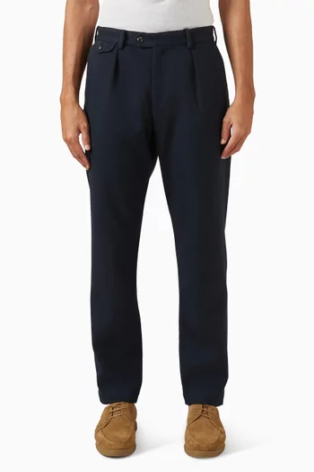 بنطال هارلم بطيات وقصة تضيق باتجاه الحافة تويل