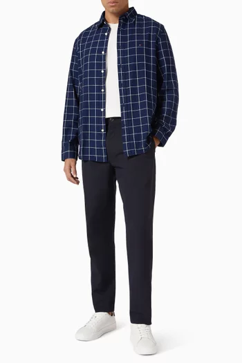 قميص بقصة أنيقة تويل بارز الملمس