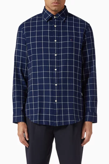 قميص بقصة أنيقة تويل بارز الملمس