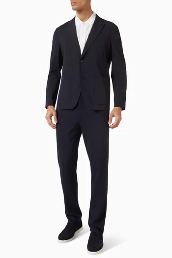 Performance Packable Water Repellent Blazer in Seersucker