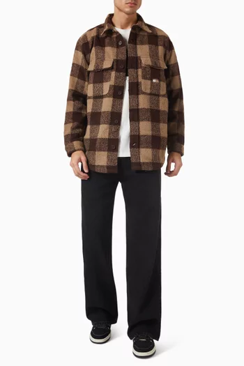Flannel Check Overshirt in Cotton