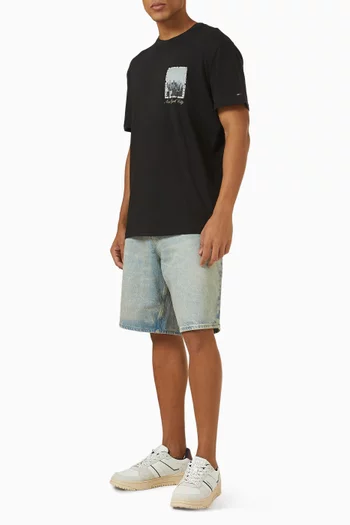 تي شيرت بطبعة صورة قطن جيرسيه