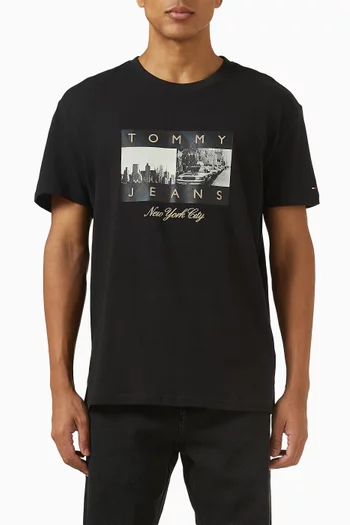 تي شيرت بطبعة صورة قطن جيرسيه