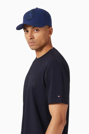 كاب بيسبول بتصميم مقسم لخمسة أجزاء بشعار الماركة قطن