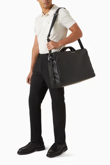 Logo Duffle Bag in Leather