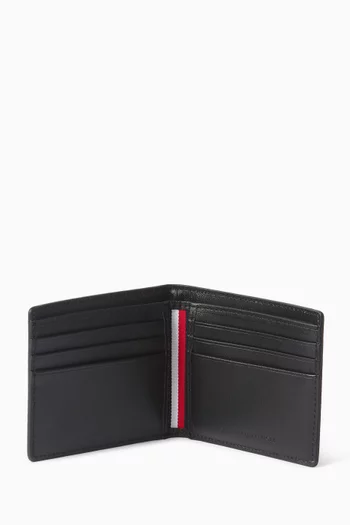 Woven Textured Bi-fold Wallet in Leather