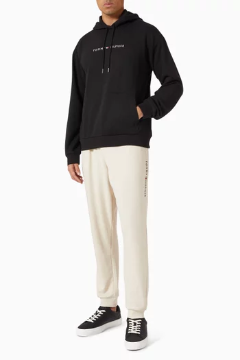 كنزة بغطاء رأس وشعار الماركة الشهير مزيج قطن