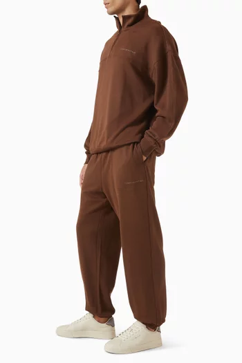 بنطال رياضي بشعار الماركة مزيج قطن