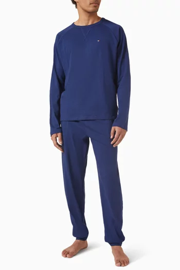 Essential Textured Pyjama Set in Cotton-jersey