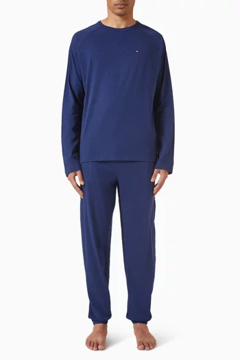 Essential Textured Pyjama Set in Cotton-jersey