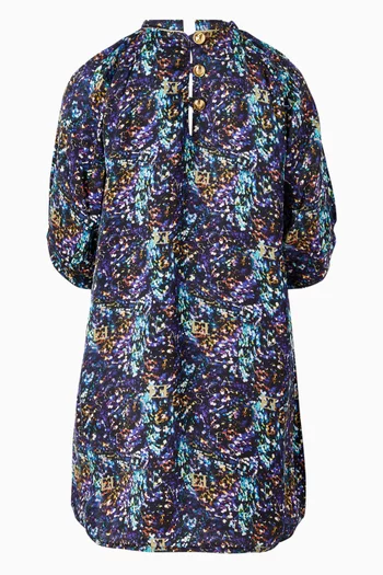 فستان مزين بشعار الماركة