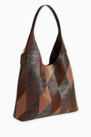 Brooklyn 39 Shoulder Bag in Leather, Suede & Snakeskin