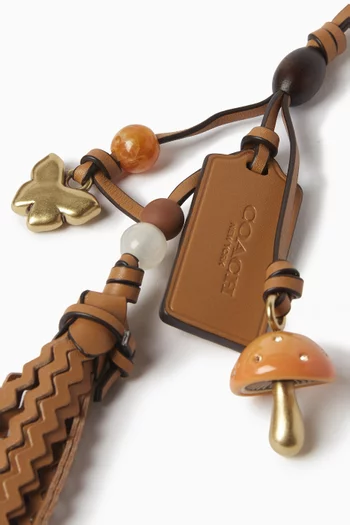 Mushroom Heritage Bag Charm in Leather