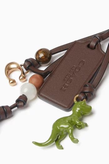 Dino Heritage Bag Charm in Leather