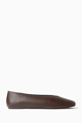 Houston Ballet Flats in Leather
