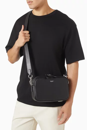 Radio Camera Bag in Natural Grain Leather