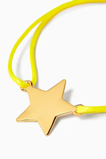 Star Charm Bracelet in 24kt Gold-plated Brass