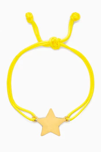 Star Charm Bracelet in 24kt Gold-plated Brass