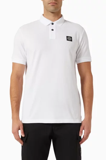 تي شيرت بولو بشعار الماركة قطن بيكيه عضوي