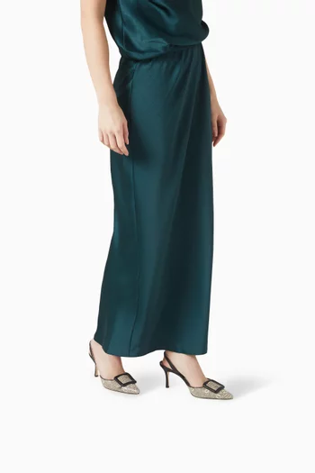 Mayslibi 70 Slingback Pumps in Snake-embossed Calf Leather