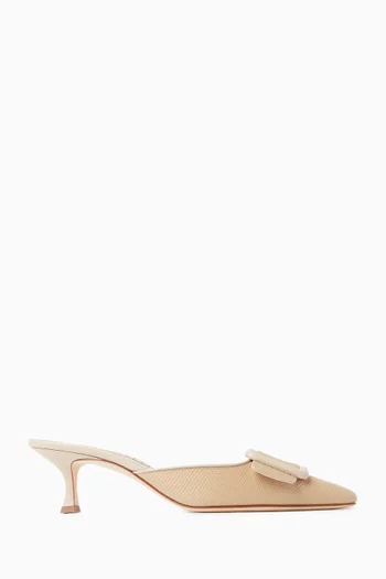 Maysalebi 50 Mules in Debossed Snake-effect Leather