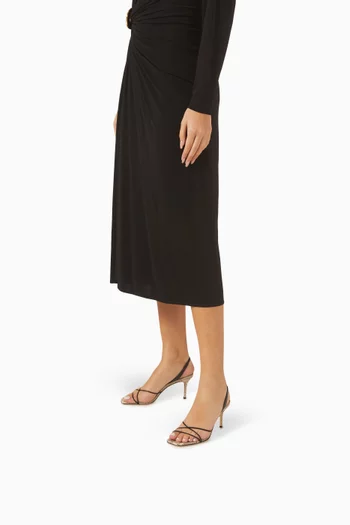 Ninfea 70 Slingback Sandals in Snake-embossed Nappa Leather