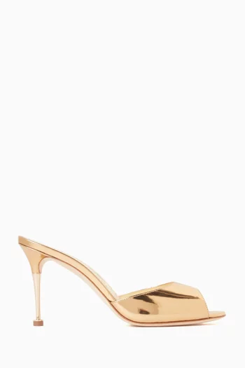Astucla 90 Mules in Metallic Calf Leather