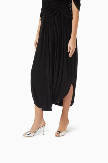 Astucla Mules in Metallic Calf Leather